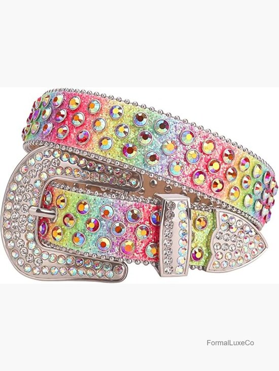 Luxury Rhinestone Studded Belt Western Bling Crystal Diamond Strap main image 4